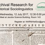 Archival Workshop at the Linguistic Institute